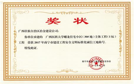 南寧分公司四個(gè)項(xiàng)目獲表彰！